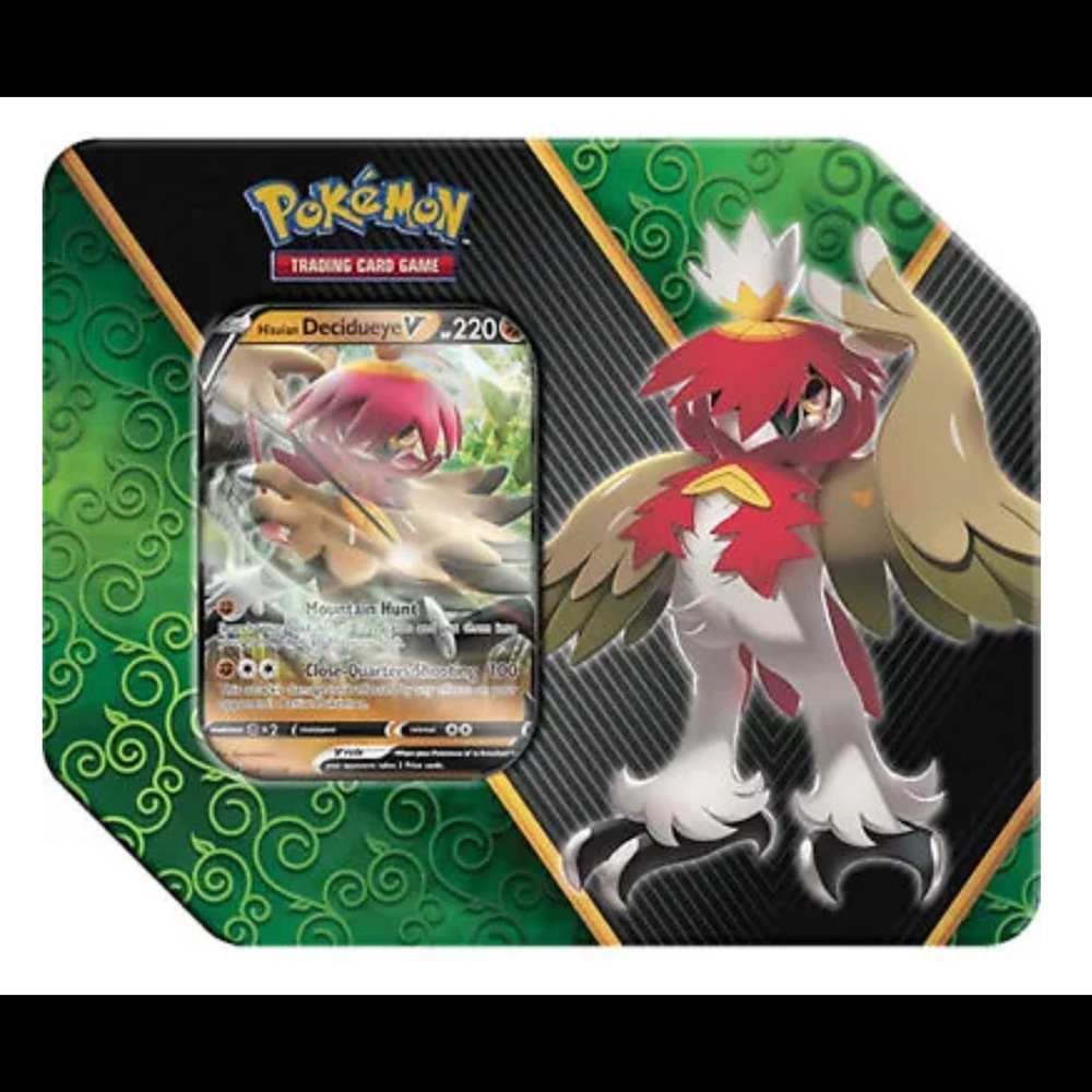 Pokemon 2022 Divergent Powers Collectible Sealed Tin - HISUIAN DECIDUEYE V